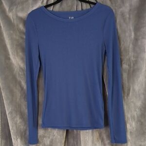 GAP Classic Blue Long Sleeve Tee